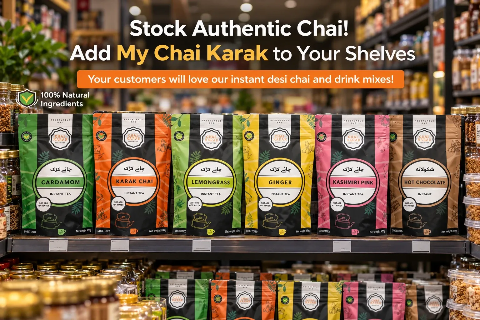 chai karak products in shop shelf